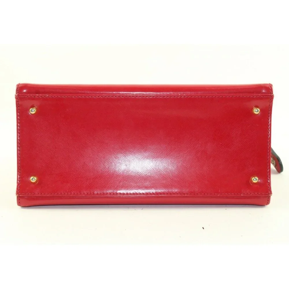 Versace Red Leather Charm Tote 5VER1214K